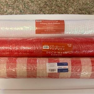 Deco mesh rolls, Christmas Tree, wreath supplies, bow making, wreath making